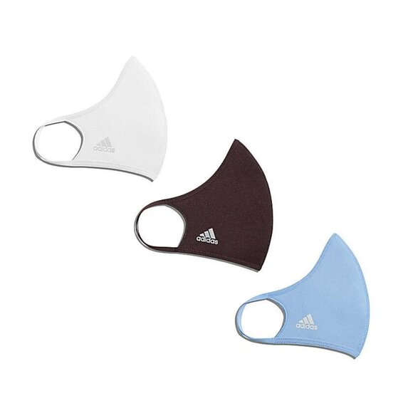 Ivy Park Face Masks Small 3 Pack adidas Icy Park Reflective Cover White Blue New - Picture 2 of 6